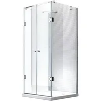 Glaszentrum Hagen 80x80x80x195cm Ares U-Duschkabine Silber