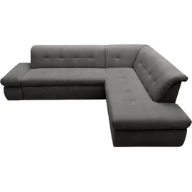 DOMO collection Ecksofa DOMO COLLECTION "MORIC 273x216 cm, L-Form, auch in Cord", grau, B:273cm H:80cm T:216cm, 100% Polyester, Sofas, Ecksofa, wahlweise mit Bettfunktion und Armlehnenverstellung, auch in Cord