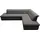 DOMO collection Ecksofa DOMO COLLECTION "MORIC 273x216 cm, L-Form, auch in Cord", grau, B:273cm H:80cm T:216cm, 100% Polyester, Sofas, Ecksofa, wahlweise mit Bettfunktion und Armlehnenverstellung, auch in Cord