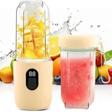 Tragbarer Mixer Smoothie Maker, 500 Ml Mixer Smoothie Maker to Go Mit Digitalanz
