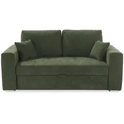 Schlafsofa Toni Stoff Grün Dunkelgrün 141 x 197 cm