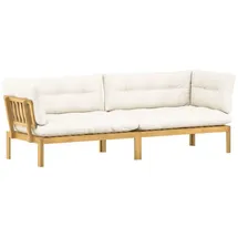 vidaXL Garten Pallet Sofa Einheiten 2 Stück Hellbraun und Cremeweiß