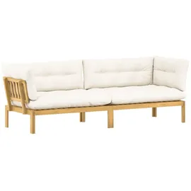 vidaXL Garten Pallet Sofa Einheiten 2 Stück Hellbraun und Cremeweiß