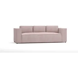 s-style möbel Modernes Sofa 3 Sitzer Porto Aus Puderrosa Cord