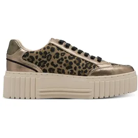 s.Oliver Damen Plateau Sneaker Platform Vegan, Mehrfarbig (Leopard), 41