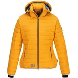 Blue Wave Damen Steppjacke Irina - Jacke gesteppt mit abnehmbarer Kapuze in Curry Größe 36 - 36