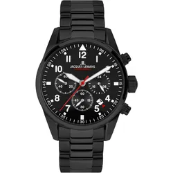 Jacques Lemans 42-2H Herrenuhr Chronograph Sport Schwarz