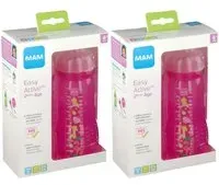 MAM Biberon 330ml +6 mois Rose La couleur et/ou le motif peuvent différer de l'image Bouteilles 2x2 pc(s)