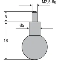 Helios-Preisser Messeinsatz M2,5mm Kugel 7,5 mm