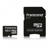 Transcend microSDHC 4GB Class 4 + SD-Adapter