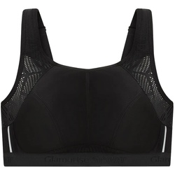 GLAMORISE Atmungsaktiver Mesh-Sport-BH - Schwarz Unterwäsche   Damen 