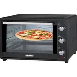 Mesko Minibackofen 66 Liter | Ober-Unterhitze | Konvektion | Einfache Bedienung | 3000 Watt - Schwarz