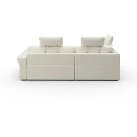 sit&more Ecksofa SIT & MORE "Cadabra L-Form", beige (creme), B:243cm H:80cm T:198cm, Samtoptik (100% Polyester);Soft clean (98% Polyester, 2% Polyamid);Struktur fein (100% Polyester), Sofas, Ecksofa, Breite 243 cm, inklusive Sitztiefenverstellung