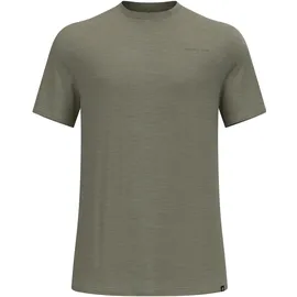 Odlo X Pow Merino Tencel Kurzarm-t-shirt - vetiver melange - XL
