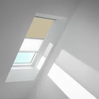 VELUX Verdunkelungsrollo Duo DFD U08 4579S Sandbeige gepunktet/Weiß, alu