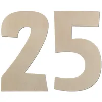 Deko Zahlen - Geburtstagsdeko 25. Geburtstag aus Holz - Ideale Geburtstag Geschenkideen oder als Party Tischdeko (20 cm)