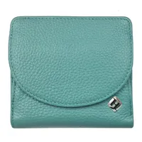 Damen Geldbörse klein, Reise Geldbörse, viele Fächer, Leder mint, RFID Blocker, Münzfach groß | Wiener Schachtel, Portemonnaie Geldbeutel Brieftasche Damengeldbörse Damenportemonnaie Damengeldbeutel