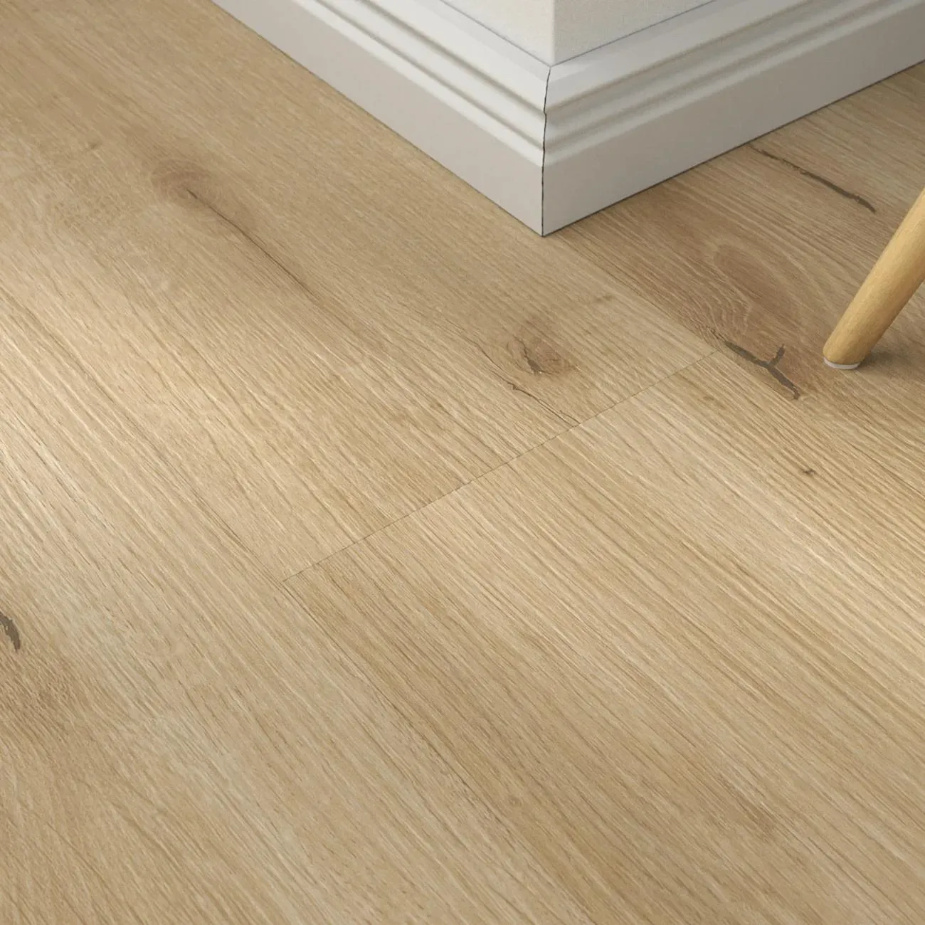 Klebe-Vinyl Nizza blond – inkl. Dämmung & Fußleisten