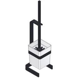 Giese von der Rolle Toilettenbürstengarnitur eckig, Standmodell, Accessoires, schwarz matt