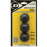 Dunlop Squashball Pro Doppelgelb 3 Stück EINHEITSGRÖSSE