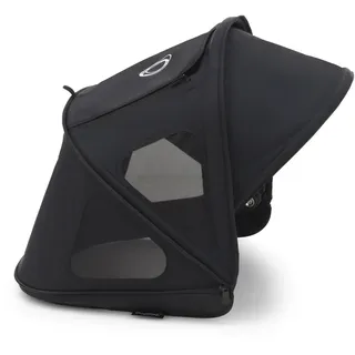 Bugaboo Dragonfly Sonnendach mit Lüftungsfenstern, ausziehbar für zusätzlichen und optimalen Sonnenschutz, wasserabweisend, Midnight Black