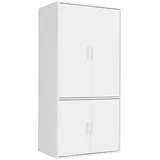 mokebo Drehtürenschrank Der Grenzenlose 90 x 187 x 58 cm Weiß