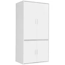 mokebo Drehtürenschrank Der Grenzenlose 90 x 187 x 58 cm Weiß