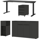 Germania Büromöbel-Set »Mailand«, (4 tlg.), inkl. Schreibtisch, Rollcontainer, Raumteiler und Sideboard,
