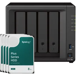 Synology DS923+ 32TB Plus HDD NAS-Bundle NAS inkl. 4x 8TB Plus HDD 3.5 Zoll SATA Festplatte