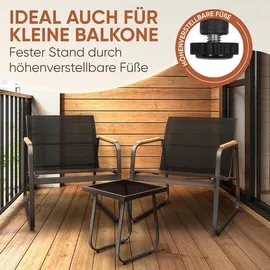 Blumtal Gartenmöbel Anthrazit, Metall, 3, Gartenmöbel, Gartenmöbel-Sets