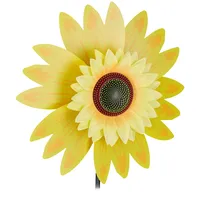 Relaxdays Windrad Blume 70 cm Gelb/Grün/Schwarz