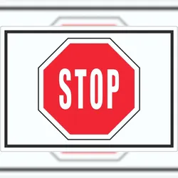 Stop Symbol Aufkleber A0 (841x1189mm)