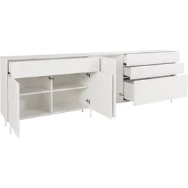 LeGer Home by Lena Gercke Sideboard »Essentials«, (2 St.), Breite: 279cm, MDF lackiert, Push-to-open-Funktion