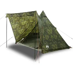 vidaXL Tipi-Familienzelt 6 Personen Tarnmuster Wasserdicht