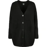 URBAN CLASSICS Chunky Fluffy Knit Cardigan Schwarz XS