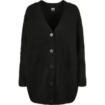 URBAN CLASSICS Chunky Fluffy Knit Cardigan Schwarz XS