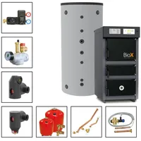 Solarbayer® Solarbayer Holzvergaserset BioX 15-1B Variante B 1xSLS-1000S Pufferspeicher