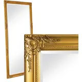 LC Home Wandspiegel Barock XL Spiegel gold 180 x 80 cm Antik-Stil Ganzkörperspiegel,