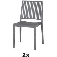Siena Garden Stapelstuhl-Set Lane 2-teilig Grau