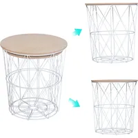 Homcom - Couchtisch Beistelltisch Schlafzimmer MDF Metall natur -