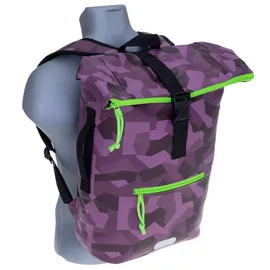 Elephant Gin Rucksack Plane Time Bag Kurierrucksack Roll-Top Damen Mädchen Freizeitrucksack Geheimfach Brustgurt Schulrucksack Laptoprucksack Elephant 128... + Lila