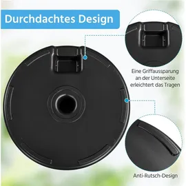Yaheetech Schirmständer Kunststoff Φ 50 cm Schwarz