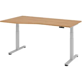 Hammerbacher Schreibtisch XDSM 18 Nussbaum / Silber