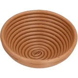 Gärkörbchen Rund, Gärkorb Set Proof Korb Peddigrohr Proofing Basket Brotkörbchen Brotform für Brot Backen Fasst Teig Brotform Obstkorb Rattan Schale (Gelb Rund 16X6CM)