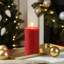 uYuni LED Kerze PIA 15 cm rot