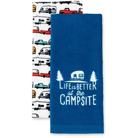 CAMCO Geschirrtuch 2 Einheiten - Blue / White - 68.58 x 41.91 cm