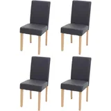 MCW Esszimmerstuhl Littau Kunstleder grau matt 4er Set