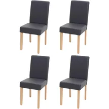 MCW Esszimmerstuhl Littau Kunstleder grau matt 4er Set