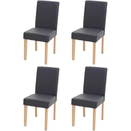 MCW Esszimmerstuhl Littau Kunstleder grau matt 4er Set