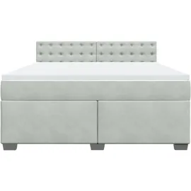 vidaXL Boxspringbett 180 x 200 cm Hellgrau